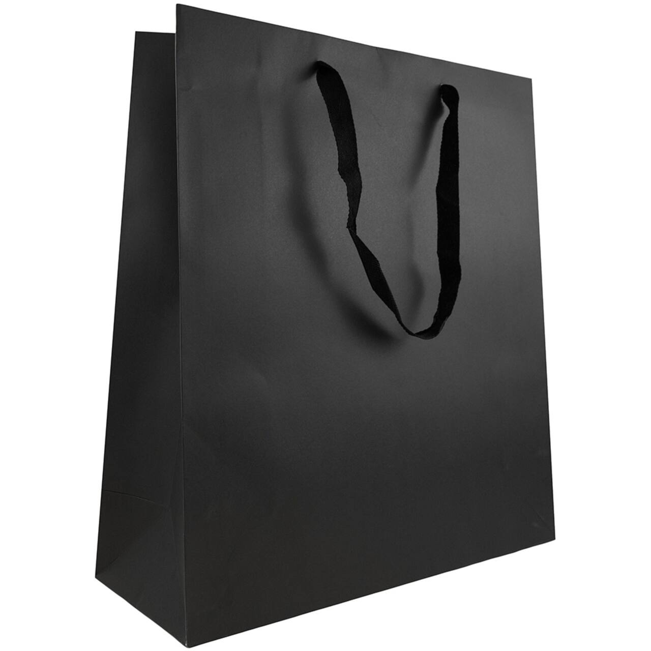JAM Paper Jumbo Matte Black Horizontal Gift Bag